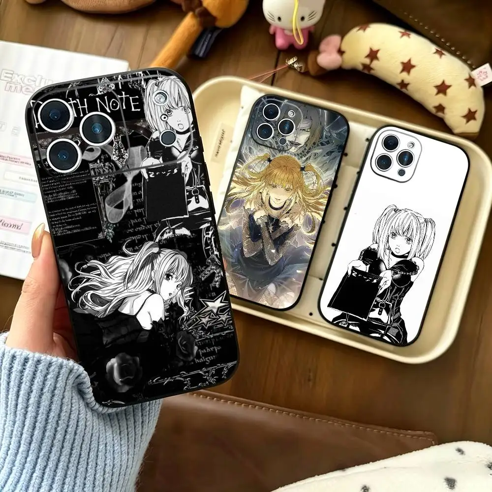 

D-Death Note Amane Misa Phone Case For iPhone 17, 16,15,14,13,12,11 Plus,Pro Max, Others Soft Black Cover