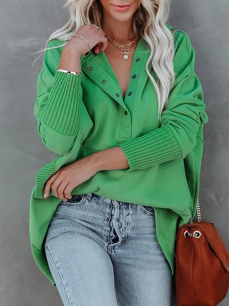 Women's Long Sve Casual Sweatirt Street Sle round Ne Pullover  Color Slim Fit Summer Faion Ladies' Sportswear