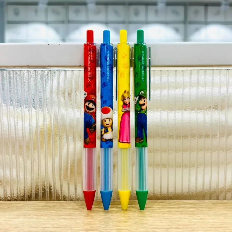 Super Mario Bros długopis żelowy Anime 0.5MM długopis z czarnym tuszem długopisy studenckie Cartoon szkolne artykuły papiernicze artykuły biurowe