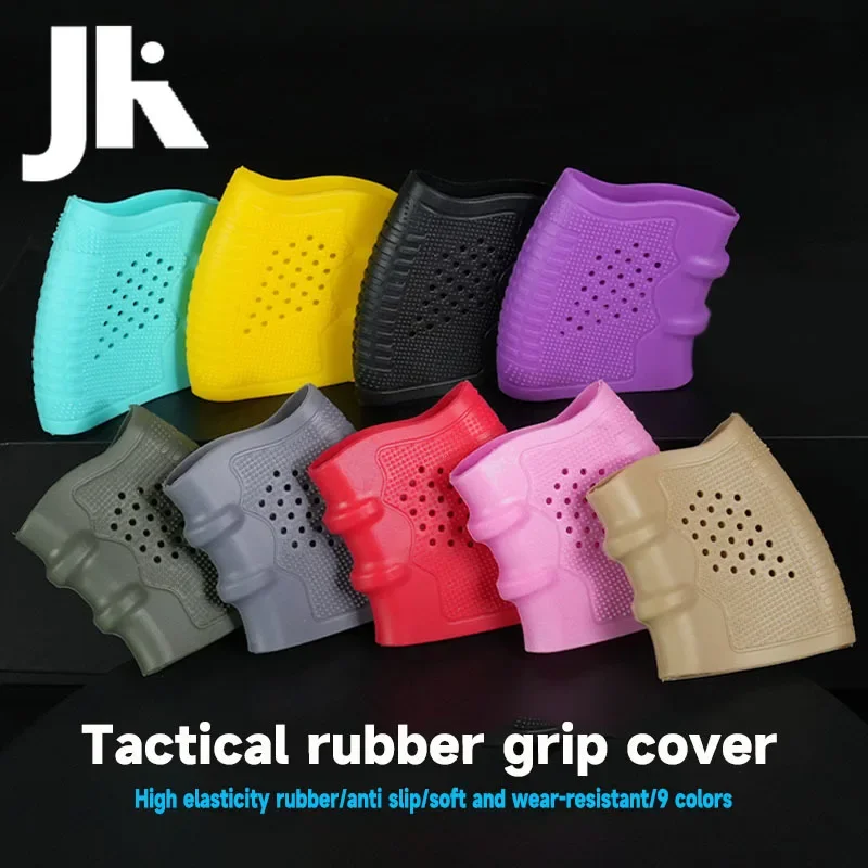 Tactical Rubber Grip Anti Slip Glove Holster Holster Suitable for Glock G17 G19 G20 G43 AR15  Handle Sleeve Hunting Accessories