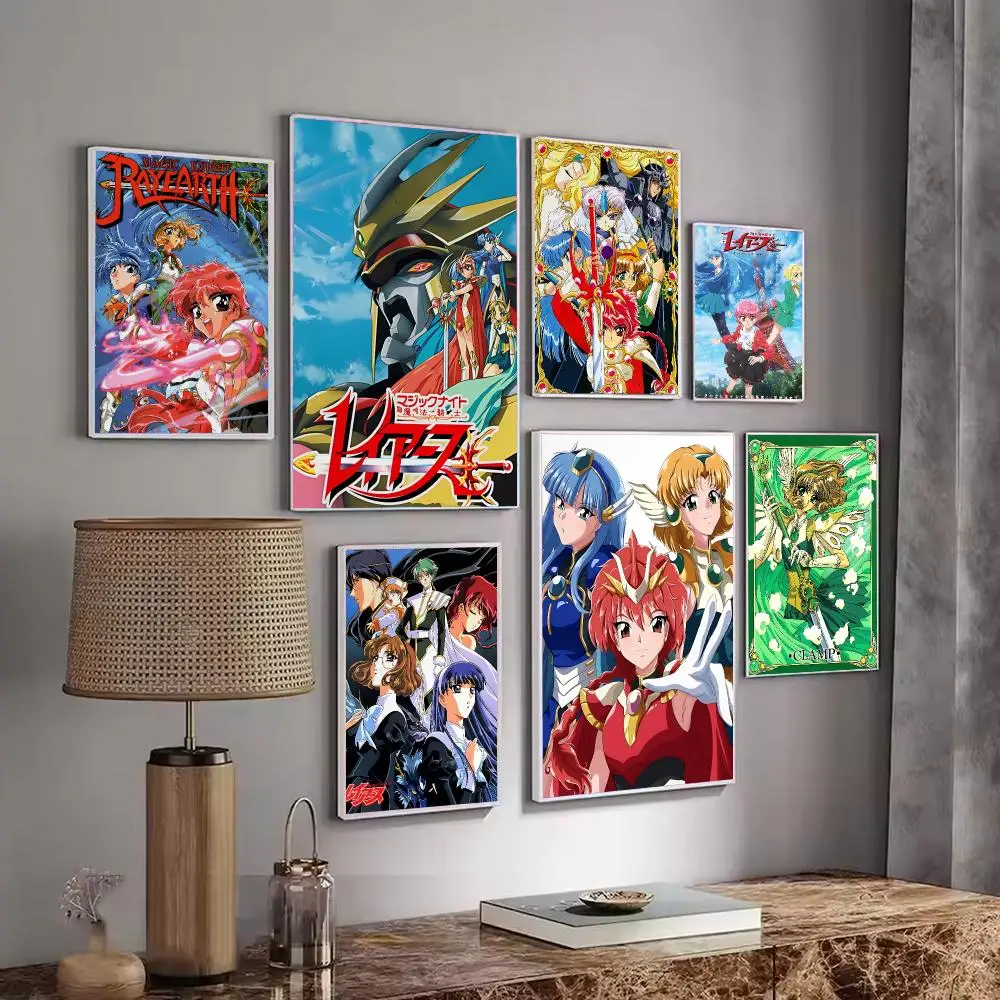 Anime M-Magic K-Knight R-Rayearth Poster Wall Art Print Sticker for Bedroom Living Room Dorm Office Modern Home Decor