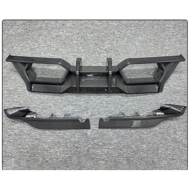 2023 + di Vendita Caldo In Fibra di Carbonio Auto Paraurti Posteriore Diffusore Labbro Per BMW M2 G87 Labbro Posteriore Cinghia Luce Diffusore Posteriore