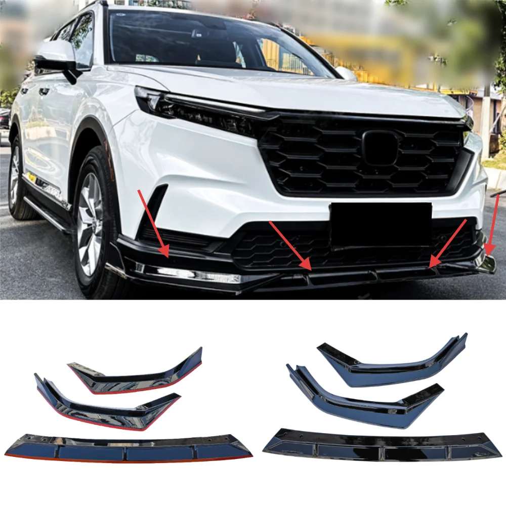 

For Honda CRV 2023-2024 car front bumper lower lip spoiler splitter not suitable for hybrid version