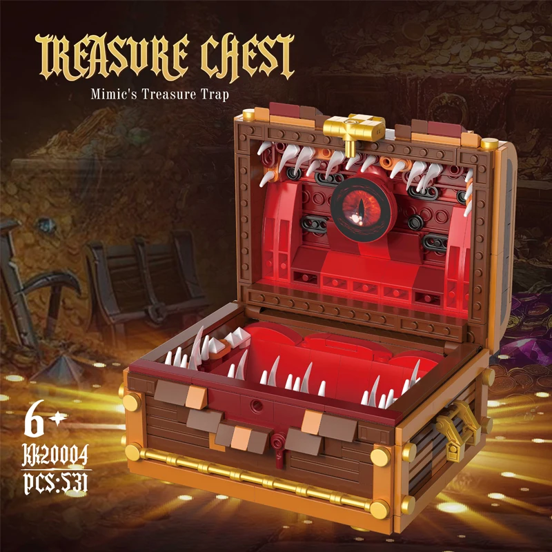 531PCS Dungeons Monster Treasure Chest Building Blocks Set Dark Souls Creative Monster Box Brick Diy Toys For Kids Holiday Gifts