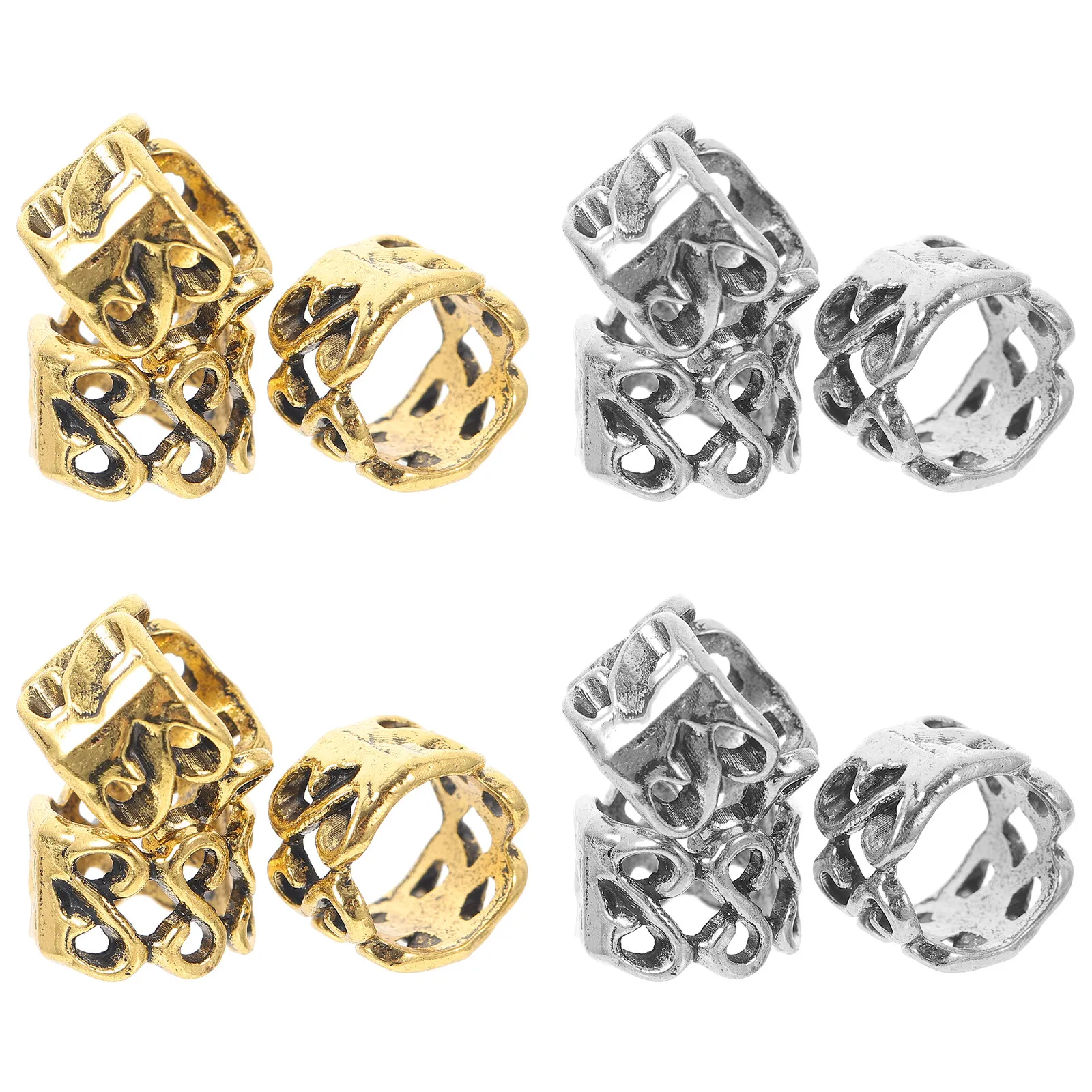 

20Pcs Retro Hairpin Hair Beads for Dreadlocks Coil Braids Rings Cuffs Beard Men Viking DIY Necklace Bracelet Earrings Fashion