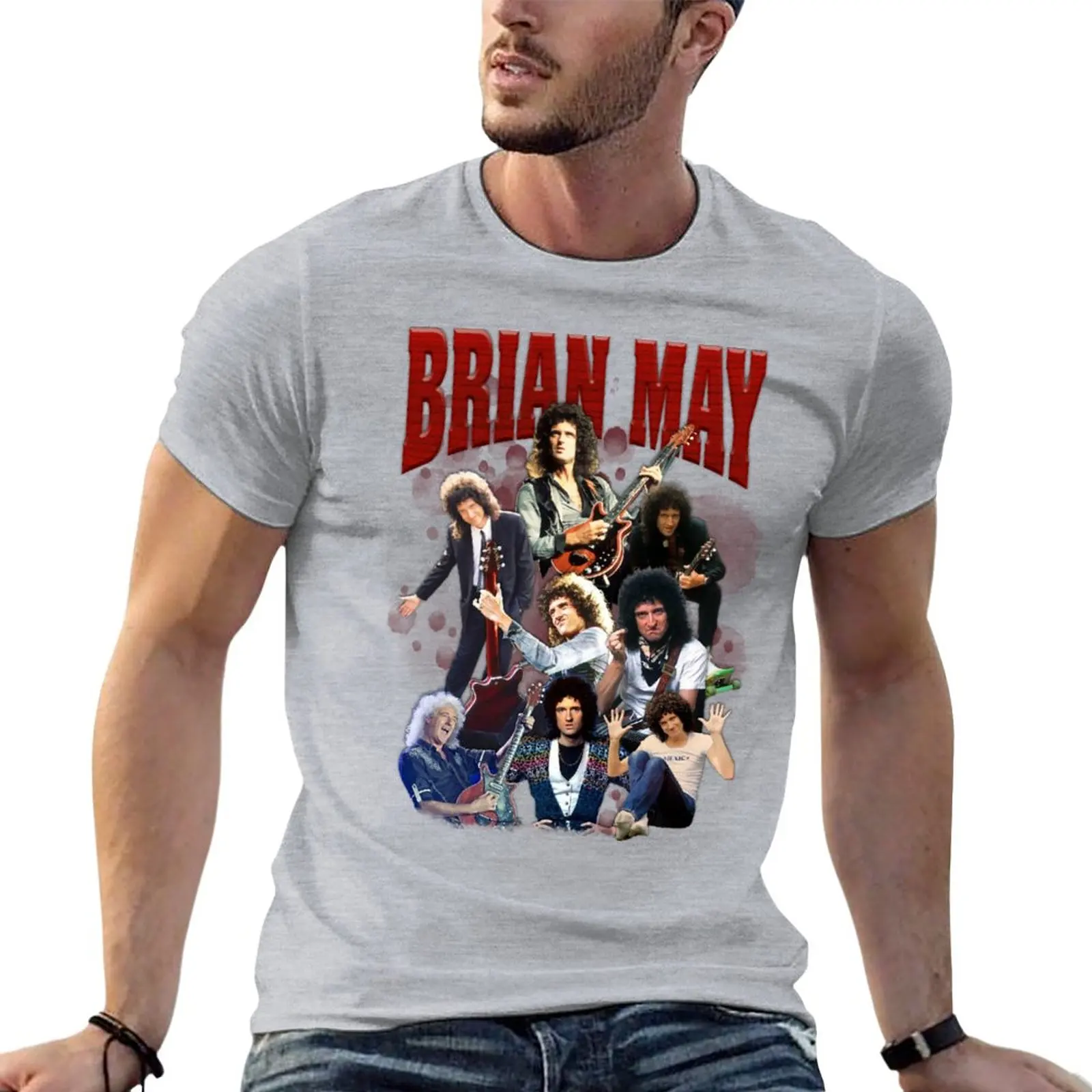 

New Brian May T-Shirt animal print shirt for boys oversized t shirts mens graphic t-shirts pack