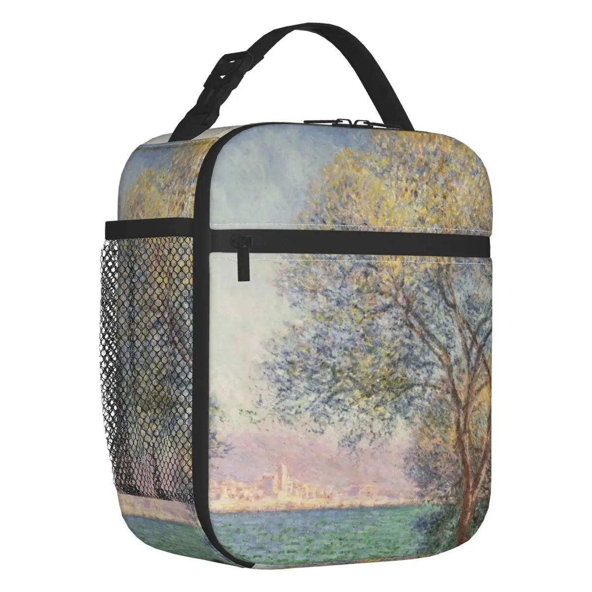 

Morning At Antibes Insulated Lunch Bags for School Office Claude Monet Modern Painting Art Portable Cooler Thermal Bento Box