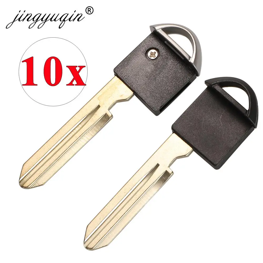 Jingyuqin 10 Cái/lốc Uncut Blade Khẩn Cấp Dịch Vụ Trông Lắp Chìa Khóa Xe Ô Tô Lưỡi Dao Dành Cho Xe Nissan Infiniti 370Z Altima Thiết Giáp Khối Lập Phương Maxima Thủy Tinh Murano