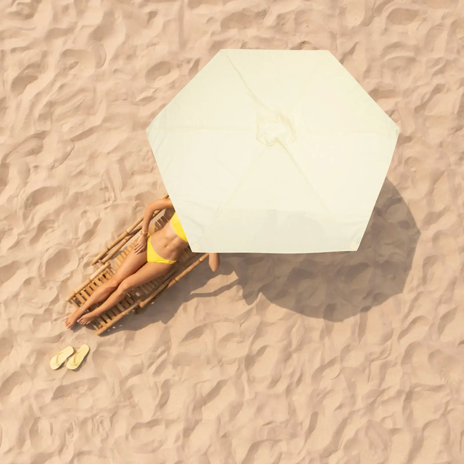 

Patio Umbrella Canopy Replacement Outdoor Sun Resistant Rainproof Ventilated Polyester Fabric Canopy for Yard Garden Umbrella