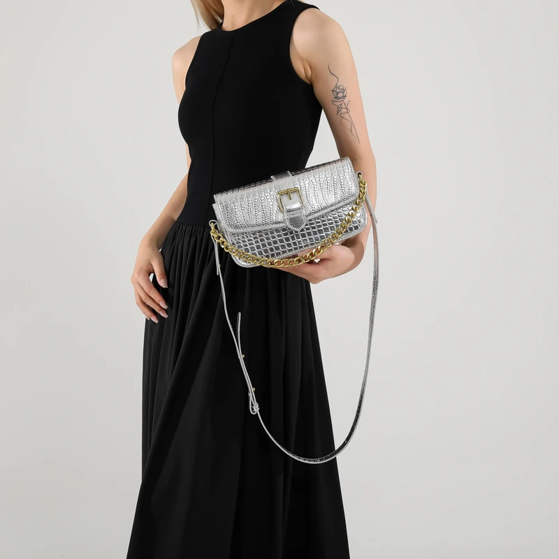 

Crossbody Bag PU Leather Trendy Shoulder Bag for Women Adjustable Strap Small Purse Clutch Satchel for Work Travel