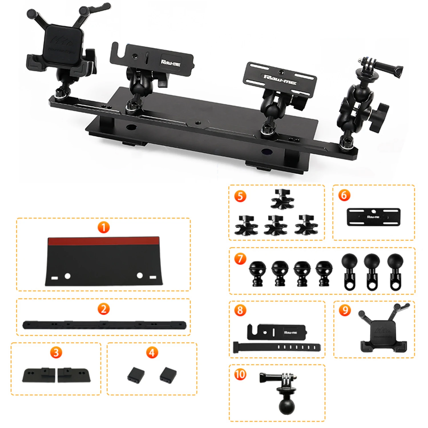 For Haval H9 2015-2025 Mobile Phone Holder GPS Navigation Walkie-talkie Radio Bracket Offroad Digital Device Dash Mount