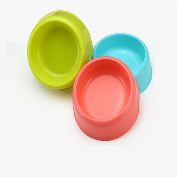 New affordable pet bowl candy-colored cat tableware bowl anti-knock over water single bowl cat food and dog food bowl