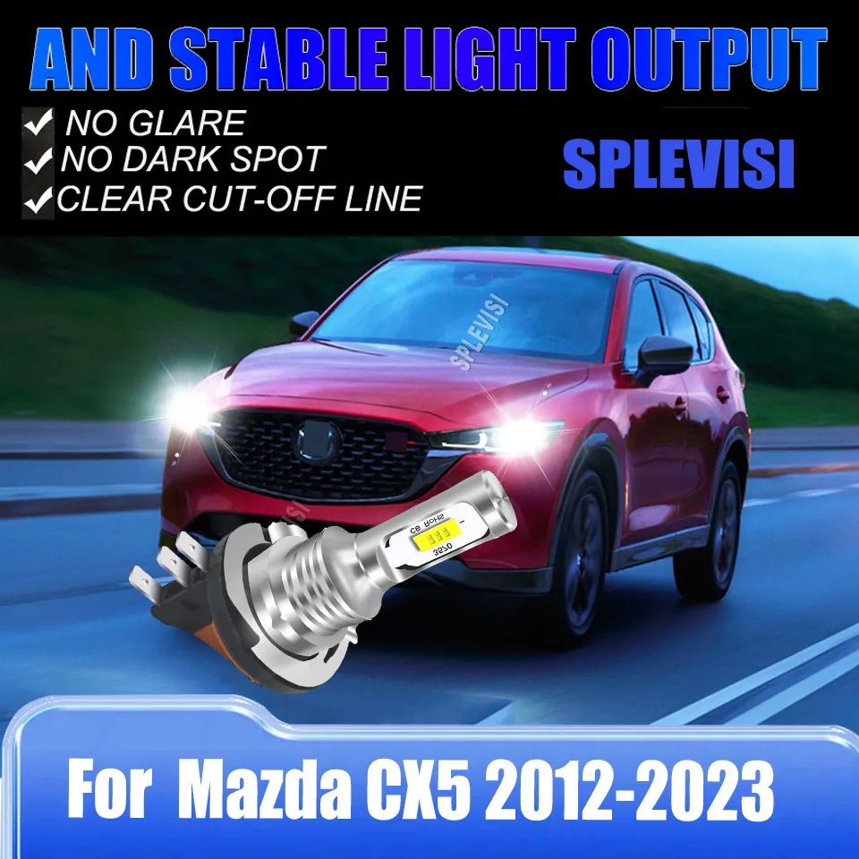 

Pair Of H15 LED White Main Beam DRL Lamp 70W 8000LM - just remove the original bulbs For Mazda CX5 2012 2013 2014 2015-2023