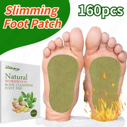 Wormwood Ginger Foot Detox Patch Relieve Stress Help Sleeping Body Toxins Cleansing Slimming Pads Body Detox Weight Loss