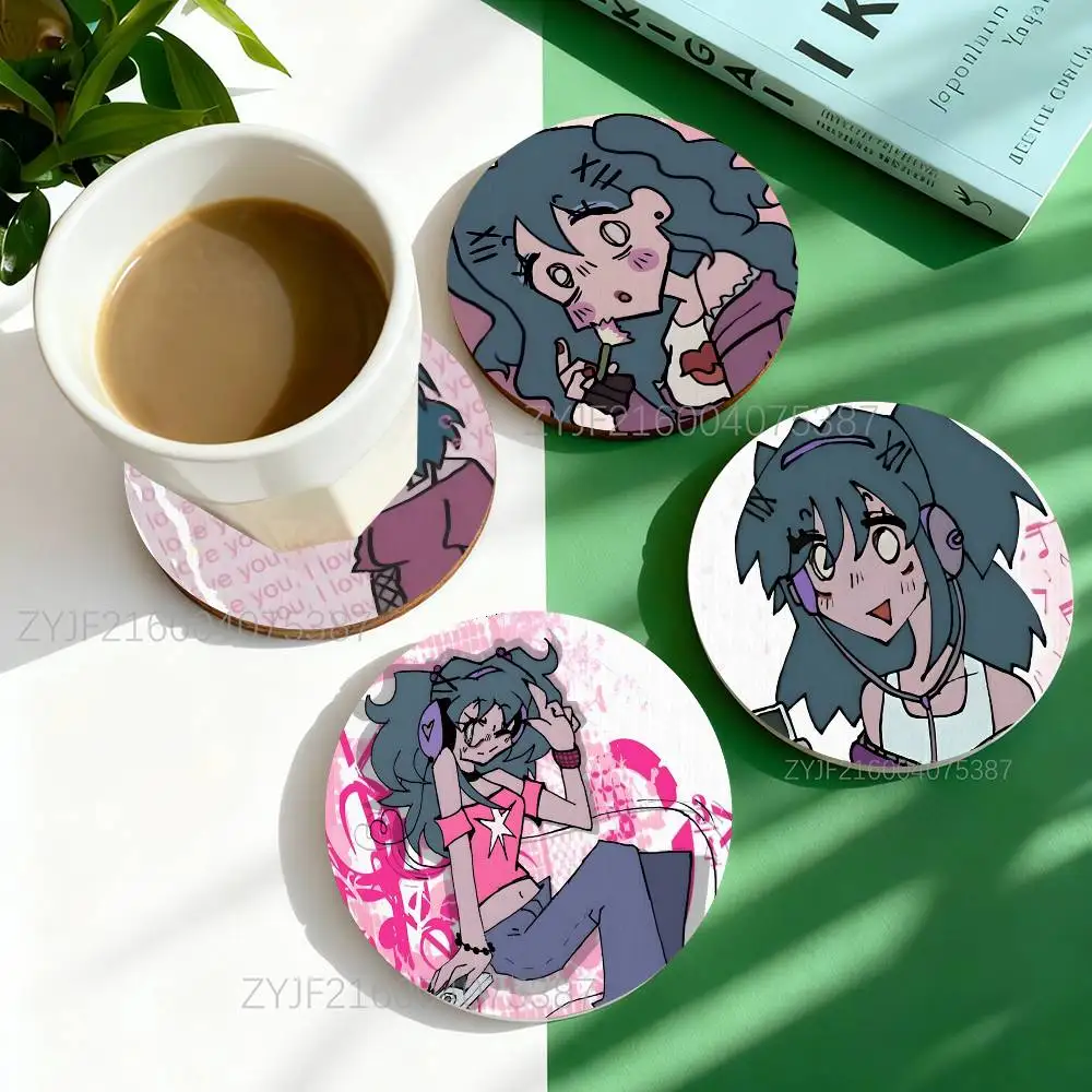 

Деревянные подставки L-Laceys Game Anime с милым дизайном, подходят для напитков, чая, кофе, идеальный подарок для дома и праздников.