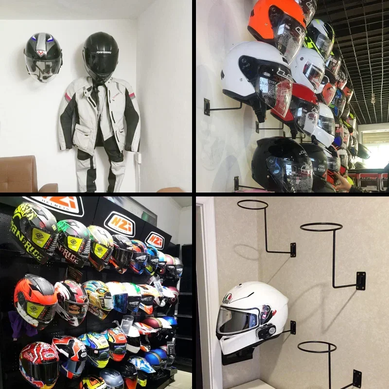 Black White Motorcycle Helmet Hangers Football Basketball Display Hangers Wall Hooks for Hanging Coats Hats Helmets