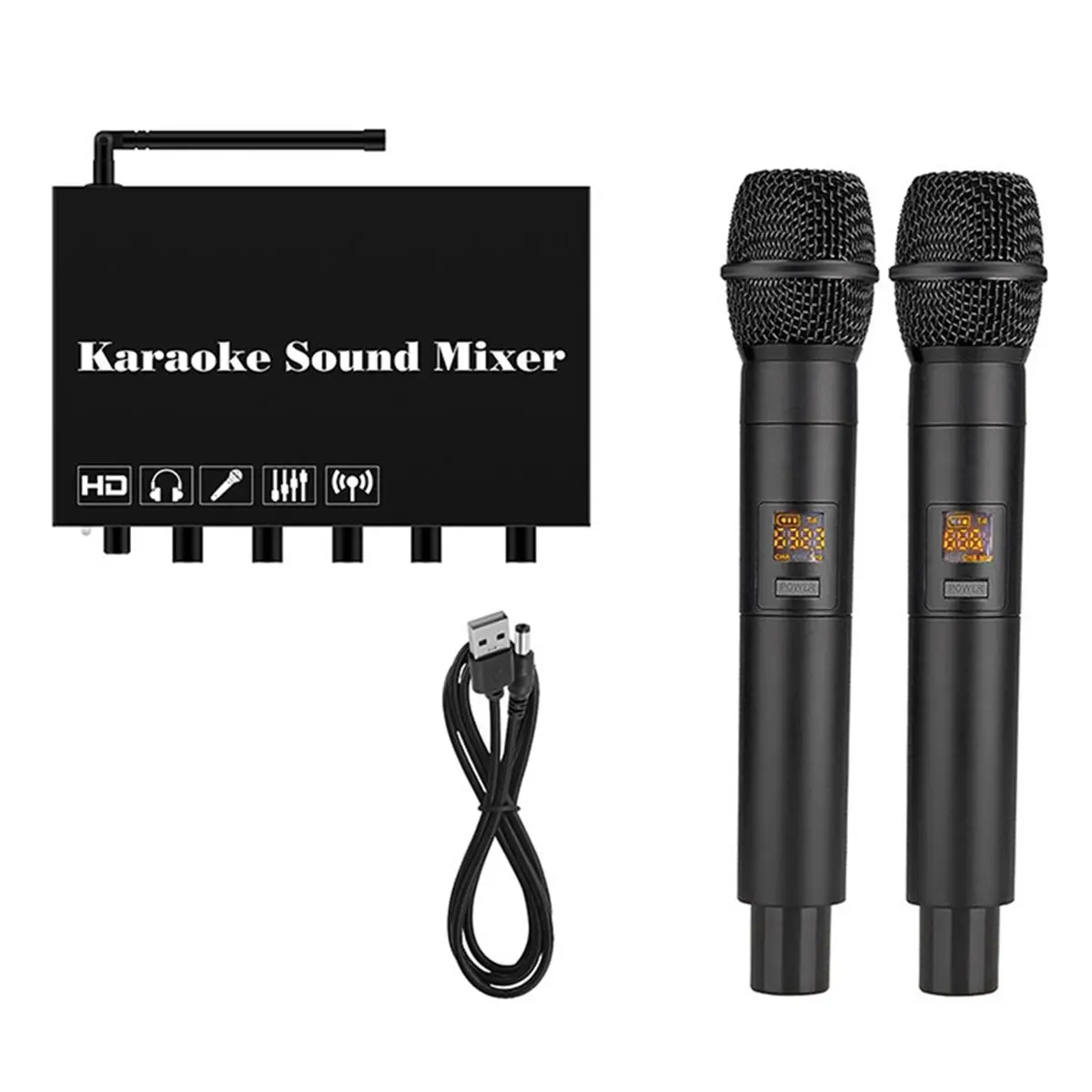 【New Arrival】 -Compatible Karaoke Player Mixer Home Theater Wireless for TV PC Sound Bar Amplifier Speaker Home KTV