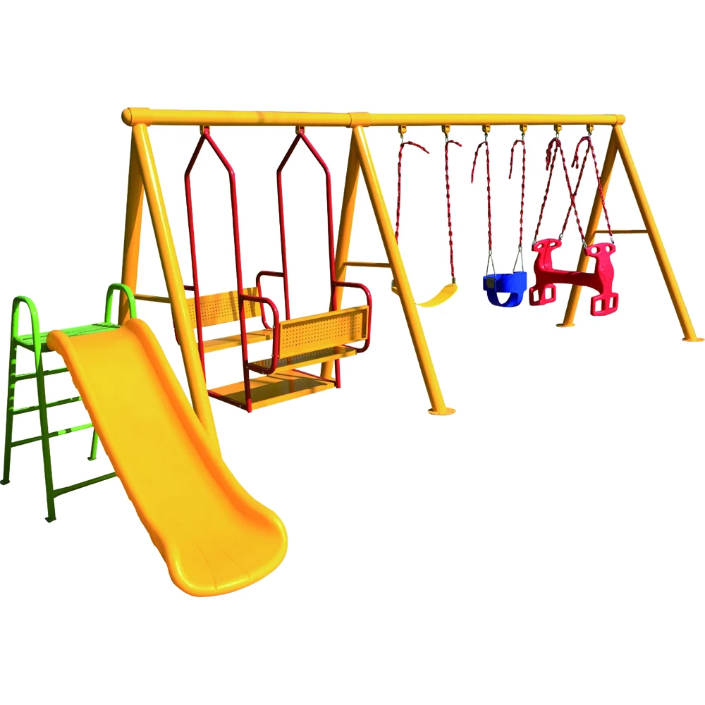 Kindergarten Children's Outdoor Playground Equipment Galvanized Pipe Outdoor Children's Garden Swing and Slide Suit