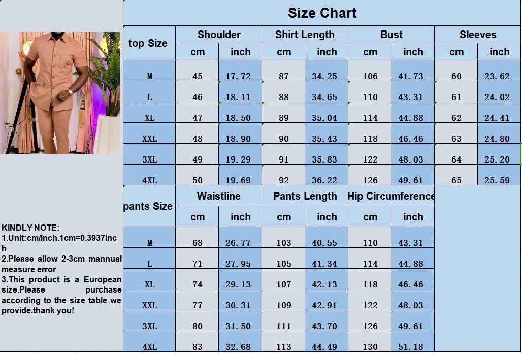 Sommer Kurzarm Herren Kuanda Anzug Stehkragen Einreiher Smoking Herren anzug Hochzeit ethnischen Stil 2 Stück Sets Outfits – Detail 1