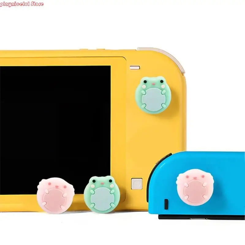 E8BA 4PC 로커 캡 썸 스틱 캡 교체 조이스틱 실리콘 캡 NS 게임 컨트롤러 용 게임 액세서리