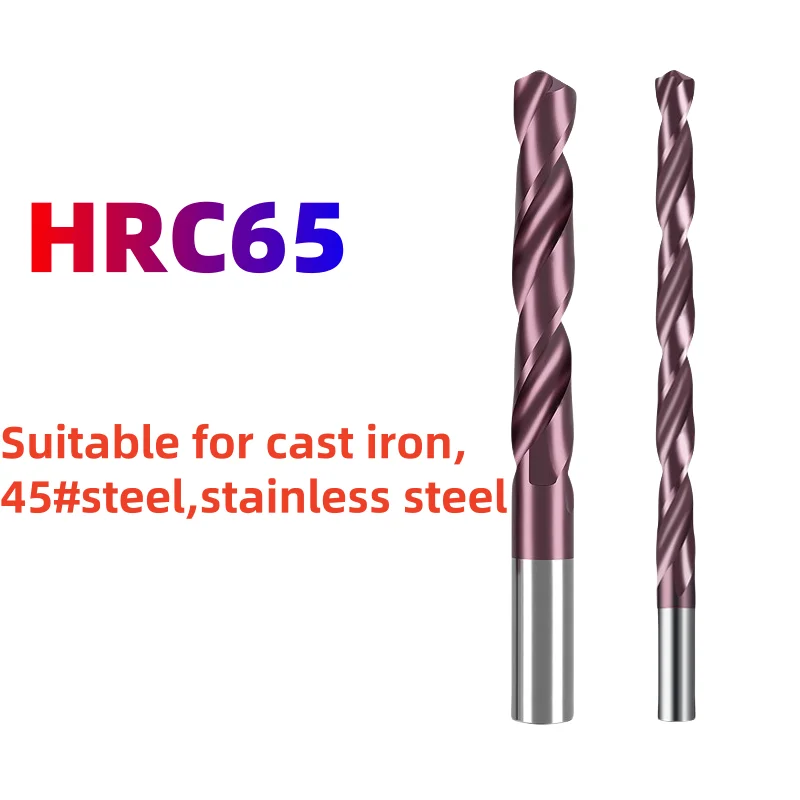 Broca helicoidal de carburo CNC HRC65 60, longitud de 120mm para máquina herramienta de agujero de aluminio y Metal de hierro fundido, 15,1mm-20,0mm, 1 Uds.