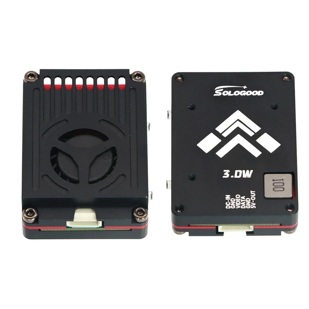 Sologood 5.8G 3W 64CH VTX Adjustable 25mW/400mW/800mW/1500mW/3000mW/Pit FPV Transmitter for RC FPV Drone