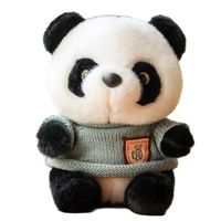 25CM Cute Panda Plush Toy Chinese National Treasure Chuanhoodie Sweater Doll Festival Gifts For Children's Birthday Gifts