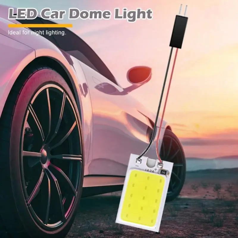 Universal Auto COB Interior LED Panel Light Kit Super Bright Adapters Plug Play for Car Dome  Trunk Lighting Replacement