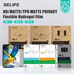 RELIFE GF-1 GF-2 GF-3 TPU Hydrogel Film for Film Cutting Machine Full Screen Coverage Screen Protector Without Recharge Code