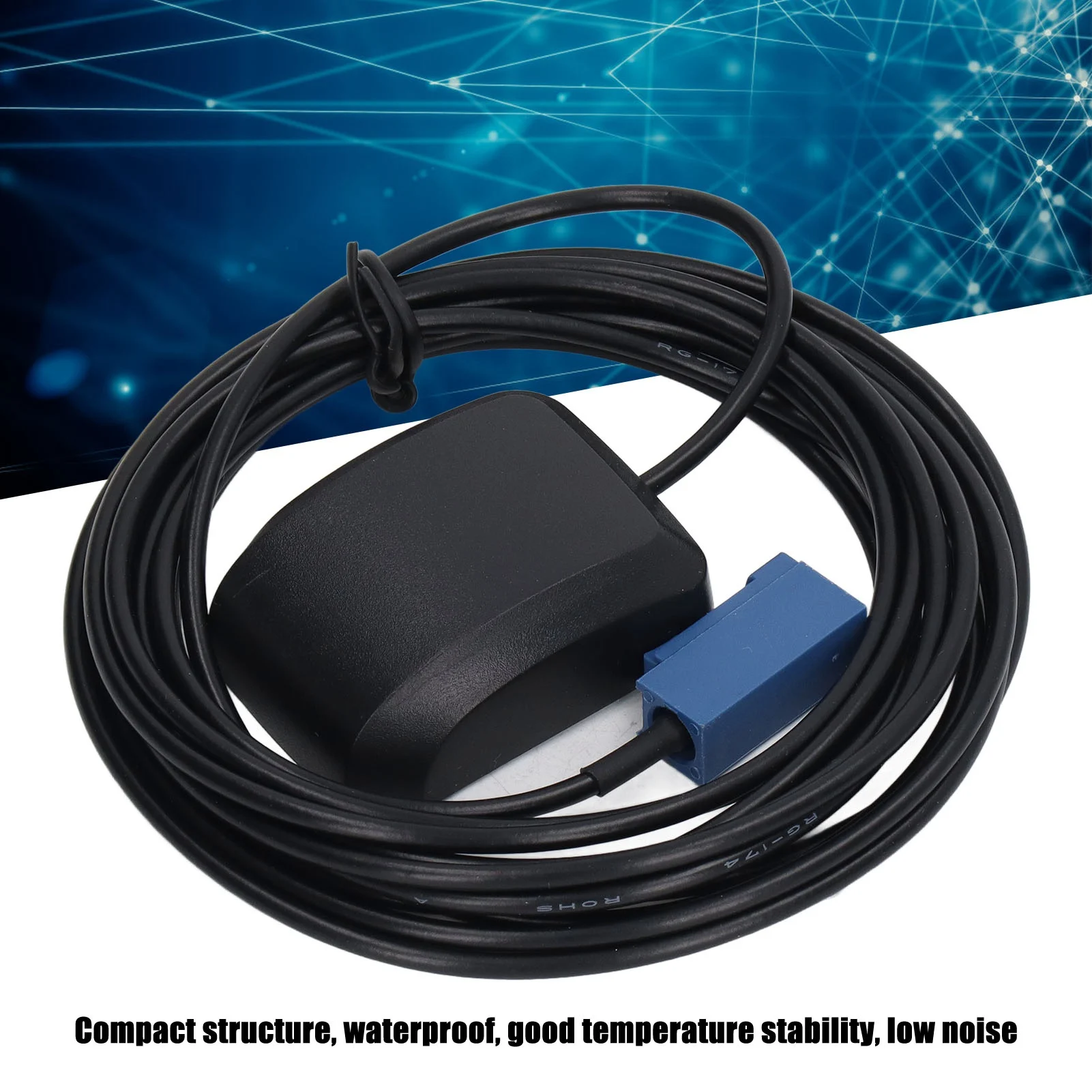 3V‑5V GPS Antenna 1575.42MHz Waterproof Compact Replacement for  SYNC 3 APIM Module SYNC 3 GPS Antenna Harness