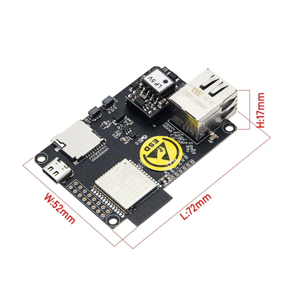 DT398 STOCK-T-Internet-POE V2 Expansion Board LAN8720 Chip and Downloader Expansion Board Programmable Ethernet IOT Module