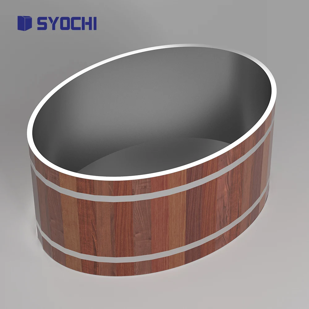 อ่างแช่น้ำเย็นแบบกันน้ำ ยี่ห้อ Syochi Steel and Wood Cedar รุ่นปี 2026 สำหรับแช่น้ำแข็ง