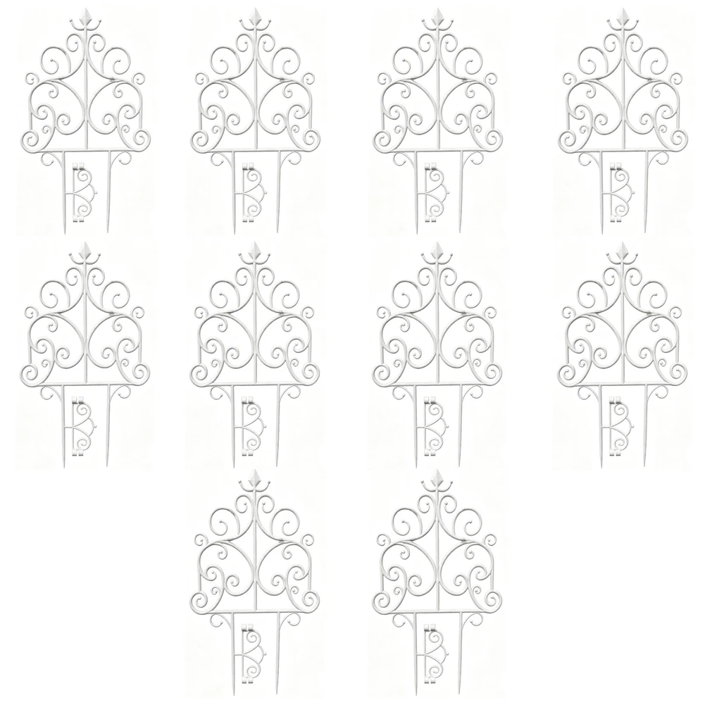 Plastic Garden Edging Border 10 Pieces for Lawn Flower Bed Outline Pathway Edging and Outdoor Space Structuring