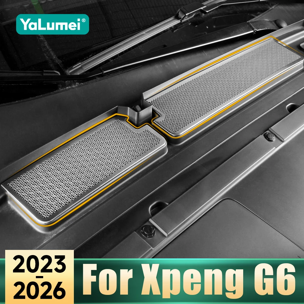 For Xpeng G6 2023 2024 2025 2026 Car Front Hood Dust Horn Cover Air Conditioning Inlet Filter Element Insect Screen Accessories