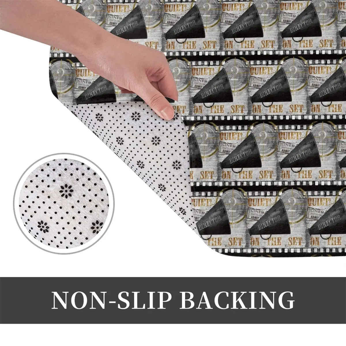 Retro Cinema Theatre Popcorn Doormat Kitchen Entrance Home Floor Mat Anti-slip Carpet Rug for Living room Footpad Mats