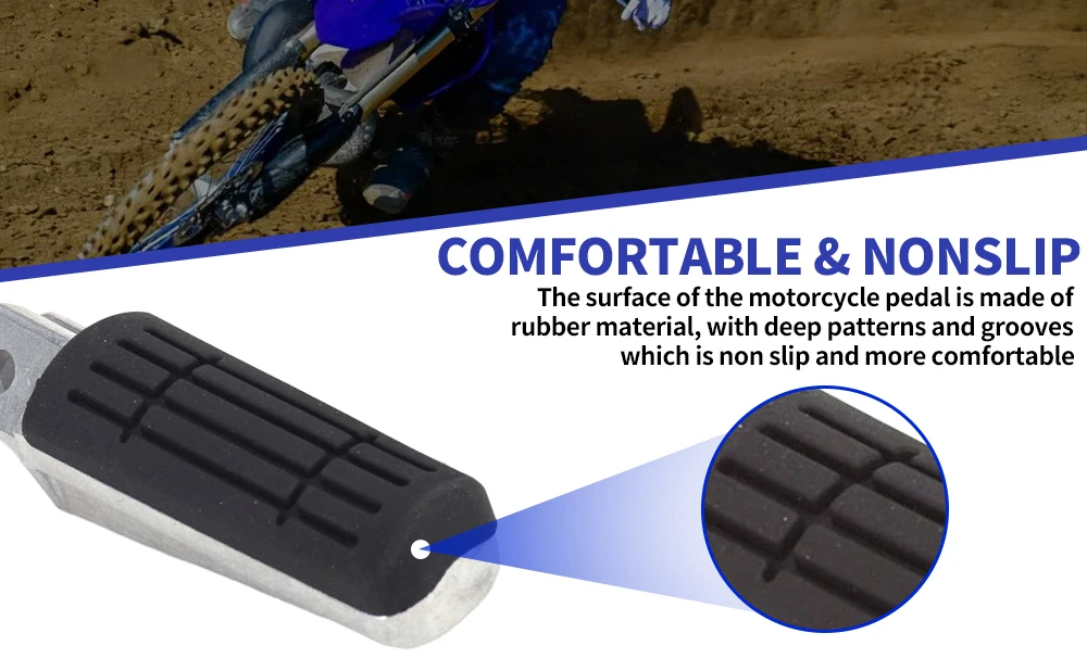 Motorcycle Foot Pegs Footrest Pedals For YAMAHA TDR 125R FZ6 FZR FZS XJ-N XJ-S YZF-R6 600 MT03 XJ900S TDM900 BT1100 FZ1 FZ6R