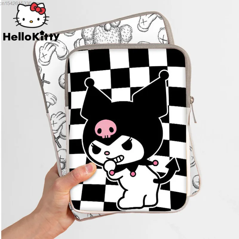 Sanrio Kuromi Cute Cartoon Laptop Tablet Inner Case Bag For Ipad Pro 11 12.9 Air3 4 Sleeve Pouch For Macbook Ipad 10.2 10.9 Inch