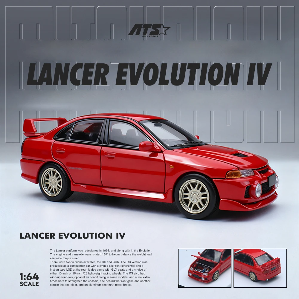

*Pre-order*ATS 1:64 EVO 4th Generation - Red Small-Scale Simulation Alloy Car Model for Collection&Display&Gift