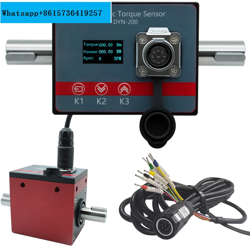 

Rotary Torque Sensor Motor Speed Power Measuring Instrument Transducer Build-in OLED Display Force Dynamic Torsion Test English