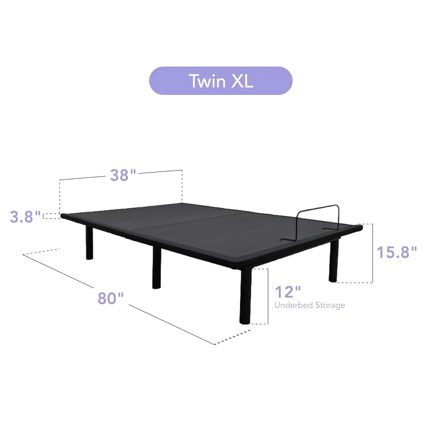 Adjustable Bed Frame Electric Position Control Twin XL, Customized