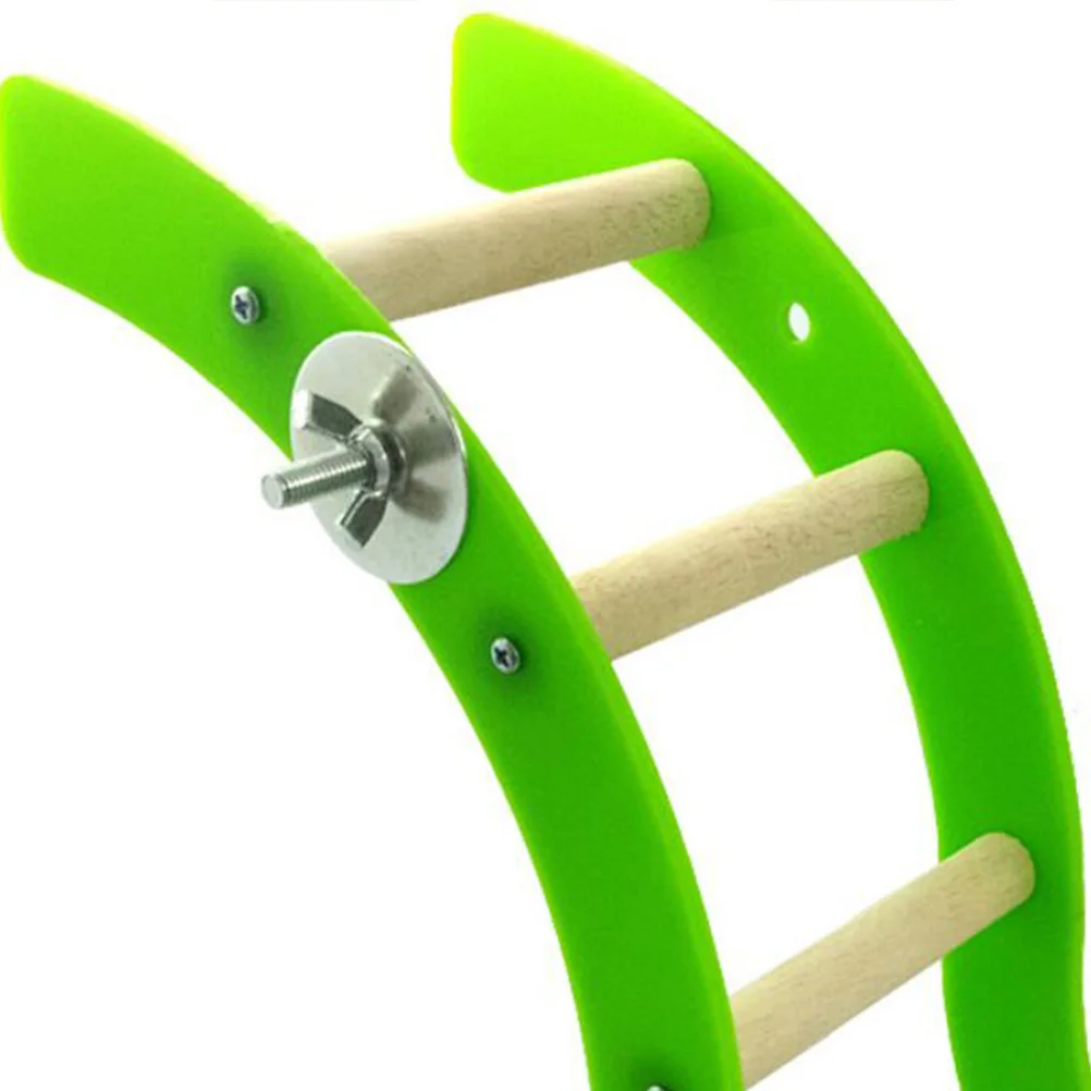 

Green Mini Acrylic Wavy Ladder for Parrot Hamster Squirrel Climbing Resting Playground Ladder for Bird Pet Playing Toy