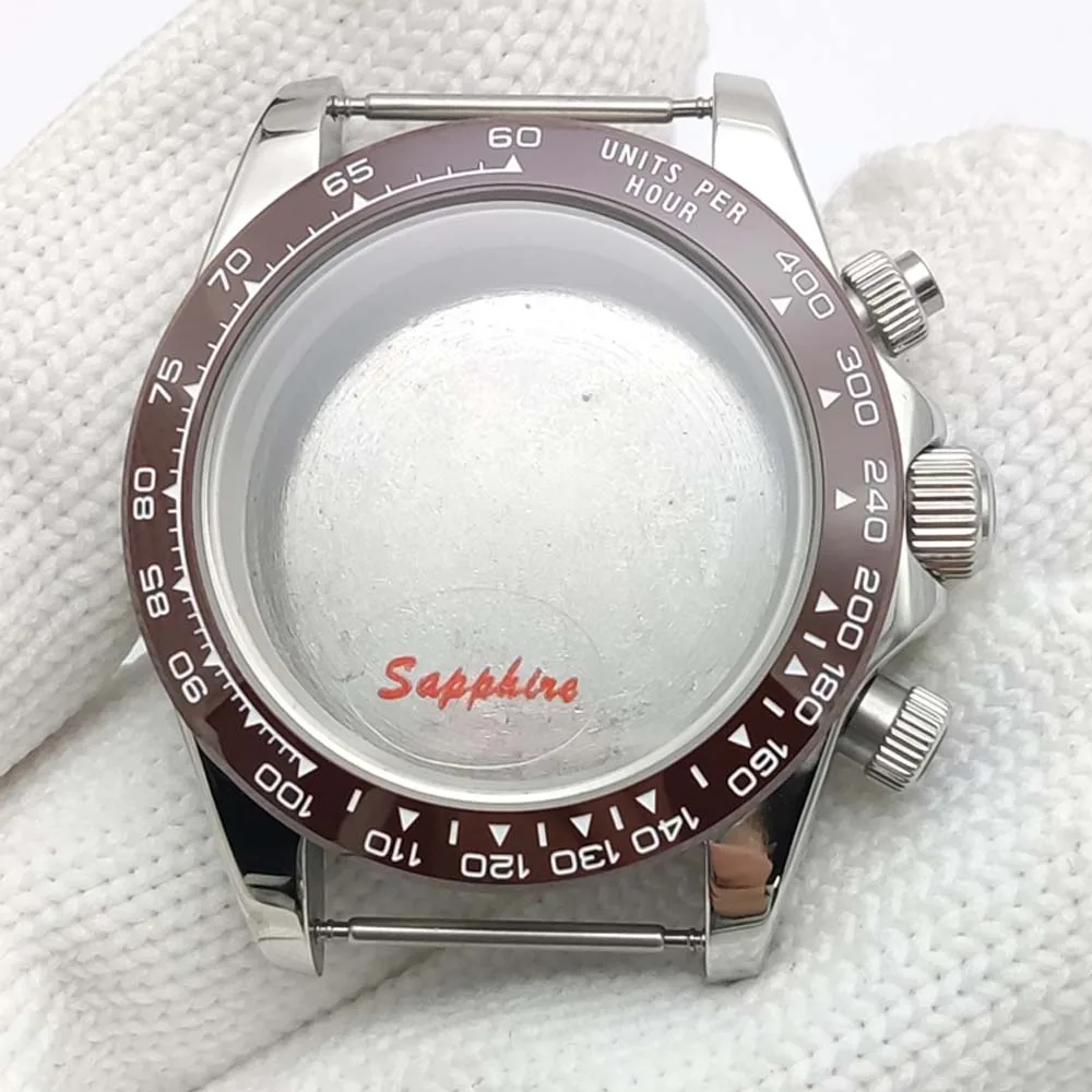 طقم VK63 من علبة الياقوت مقاس 40 مم مع حزام من الفولاذ المقاوم للصدأ ومينا معقمة وأيدي