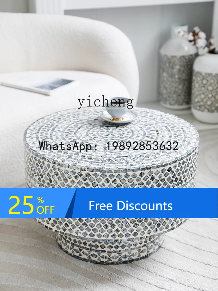 FZ  coffee table living room shell round table sofa edge corner few bed and breakfast furniture