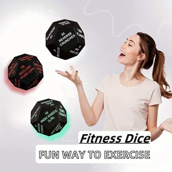 Bodyweight Sports Training 12 Sided Dice Cardio 4 Inch Fitness Dice Family Games Exercise Dice for Beginners Gym Men Women