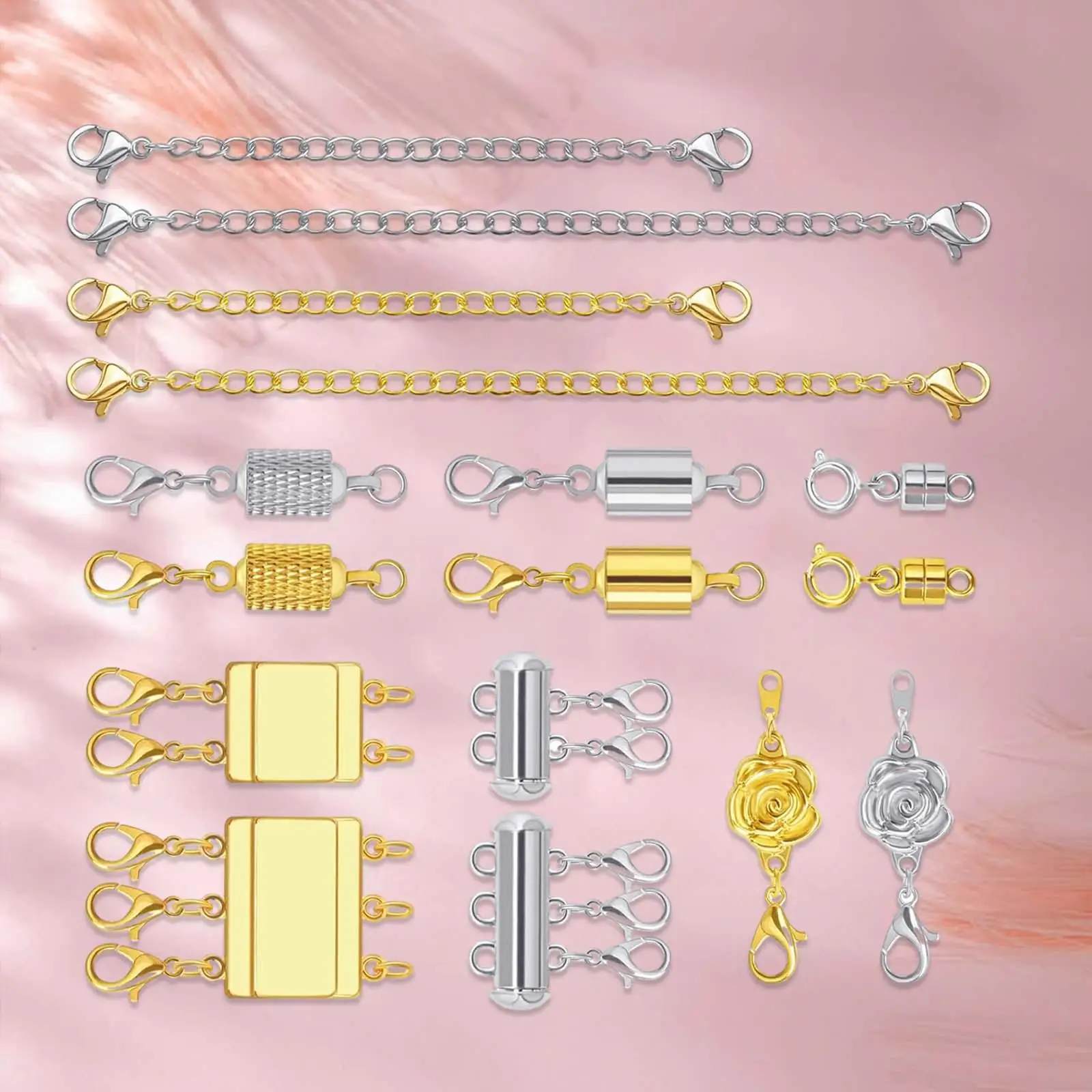 

12Pcs Magnetic Necklace Clasps and Closures Converters Necklace Clasp Helper DIY Locking for Bracelet Necklaces Jewelry Making