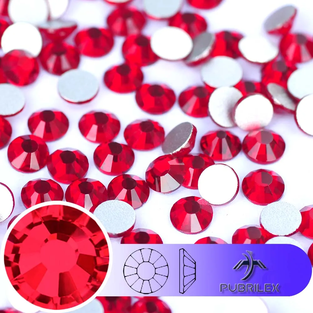 

Light Siam Flatback Non Hotfix Rhinestones Shiny Strass Crystal Rhinestones Glass Excellent High Quality Machine Cut