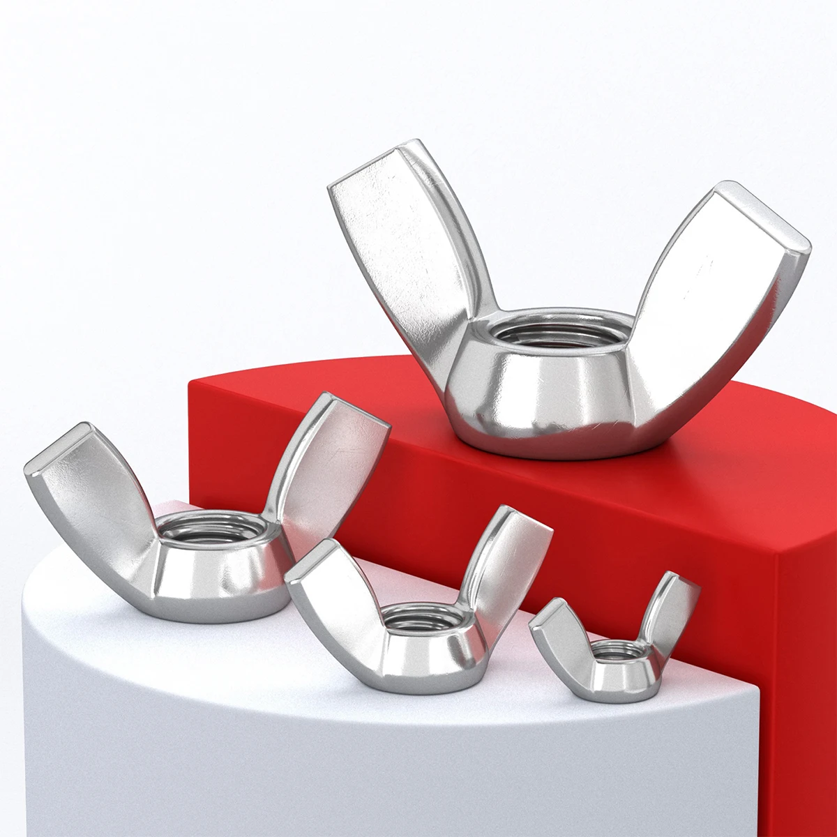 304 Stainless Steel Wing Nuts M3 M4 M5 M6 M8 M10 M12 - Heavy Duty Butterfly Thumb Nuts for Furniture Machinery Butterfly Nut