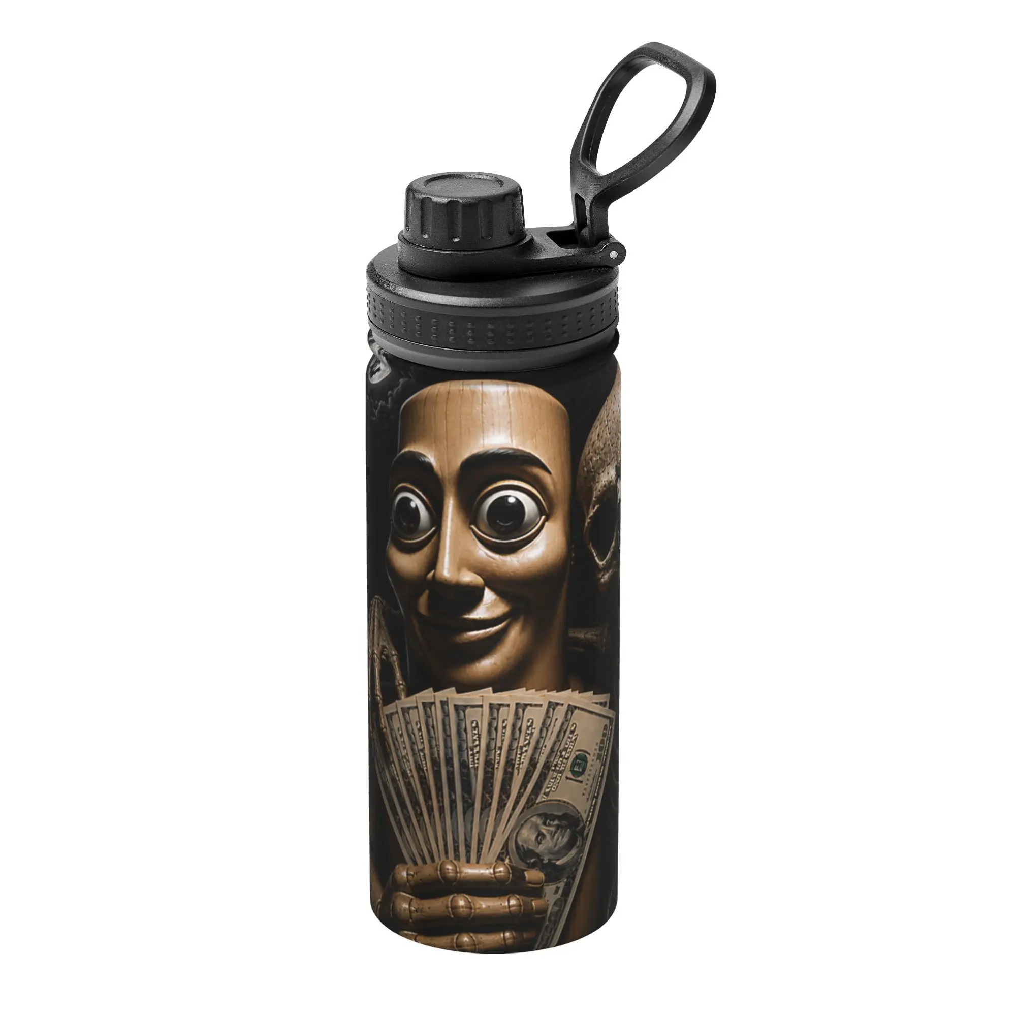 Tung Tung Tung Sahur Italian Brainrots Meme 18OZ Sports Insulated Kettle Coffee Cups Stainless Steel Home Mugs Water Bottle