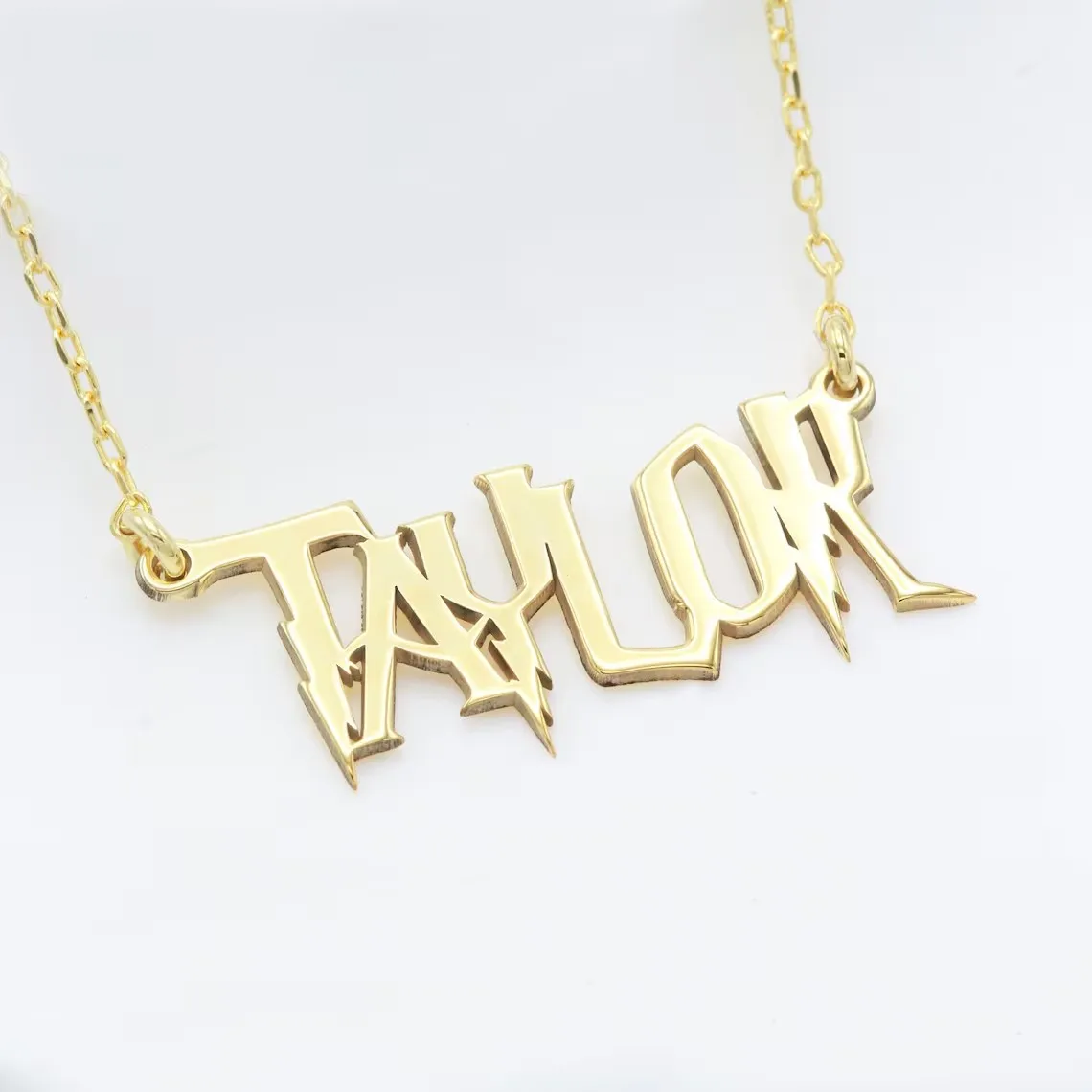 Custom Magic Style Name Necklace Women Men Boy Girl Jewelry Stainless Steel Gold Color Personalized Magician Nameplate Necklace