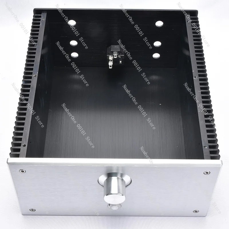 Small and exquisite all-aluminum small A power amplifier chassis, model 2412B is suitable for Class A and B, all-aluminum power